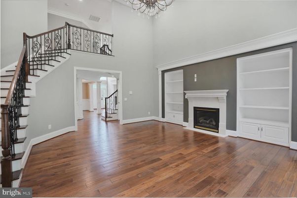 Chandelier, Fireplace, Interior, Wood Texture Flooring