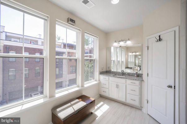 Bathroom, Interior, Recessed Lighting, Wood Texture Flooring