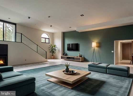 Fireplace, Interior, Living room, Recessed Lighting