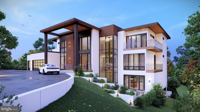 Attached, Exterior, Facade, Modern