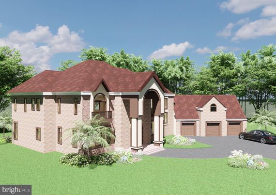 Attached, Backyard, Exterior, Facade, Tudor Revival