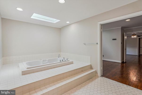 Bathroom, Interior, Recessed Lighting, Wood Texture Flooring