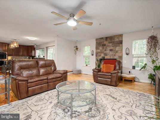 Interior, Kitchen, Living room, Stone Walls, Wood Texture Flooring