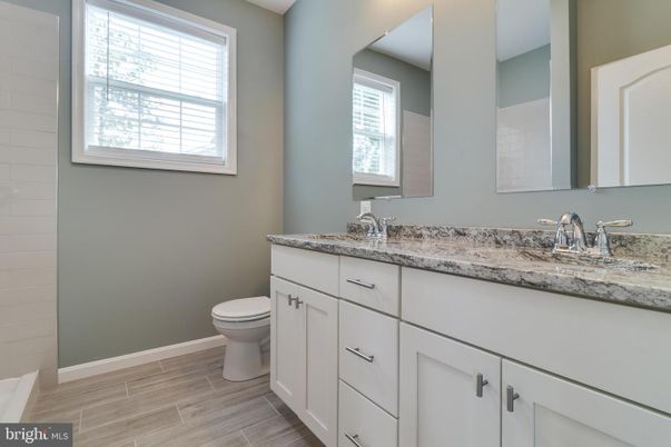 Bathroom, Dual Sink Vanities, Interior, Wood Texture Flooring