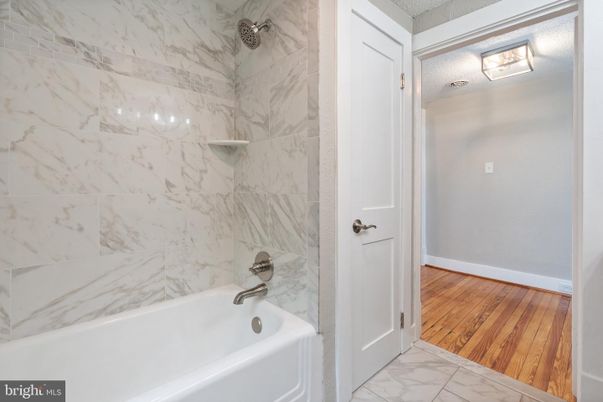Bathroom, Interior, Marble, Marble Walls, Wood Texture Flooring