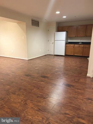 Empty room, Interior, Kitchen, Recessed Lighting, Wood Texture Flooring