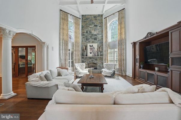 Fireplace, Interior, Living room, Stone Walls, Wood Texture Flooring