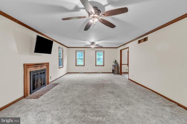 Empty room, Fireplace, Interior