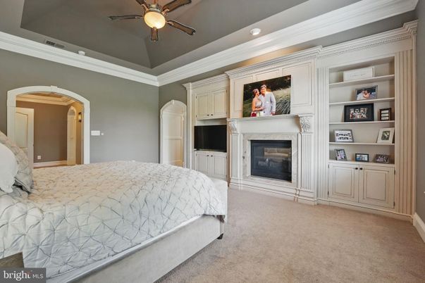 Bedroom, Fireplace, Interior, Recessed Lighting