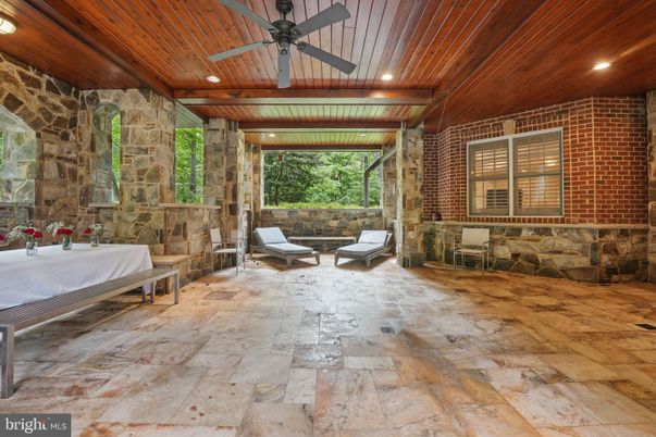 Interior, Recessed Lighting, Stone Walls, Wooden Beams, Wooden Ceilings