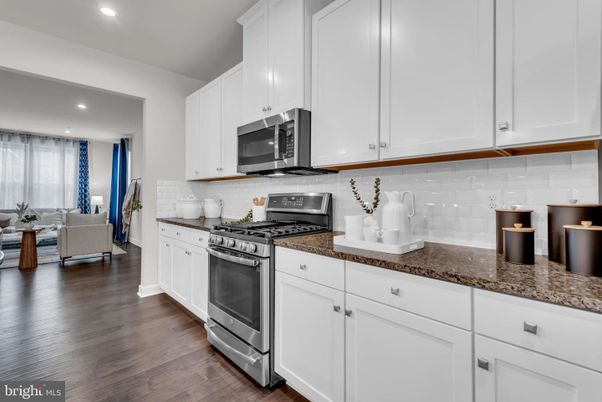 Interior, Kitchen, Living room, Recessed Lighting, Stainless Steel Appliances, Wood Texture Flooring
