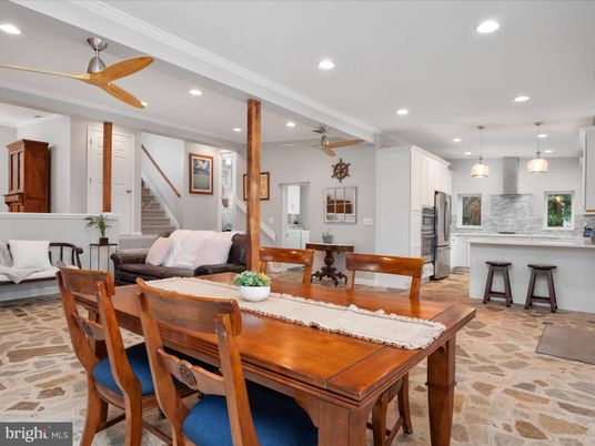 Dining room, Interior, Kitchen, Living room, Pendant Lights, Recessed Lighting