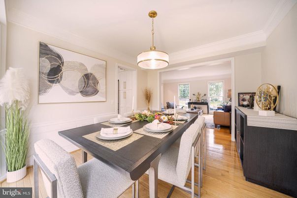 Dining room, Interior, Living room, Pendant Lights, Wood Texture Flooring