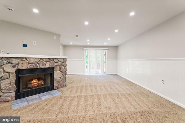 Empty room, Fireplace, Interior, Recessed Lighting