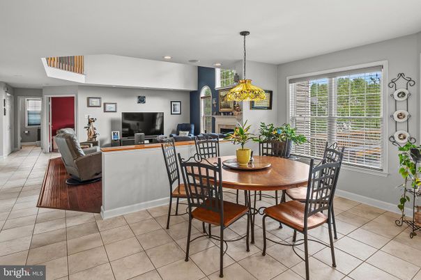 Dining room, Fireplace, Interior, Living room, Pendant Lights, Recessed Lighting