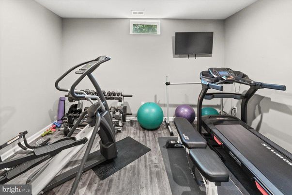 Fitness Equipment, Interior, Wood Texture Flooring