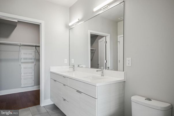 Bathroom, Dual Sink Vanities, Interior, Walk-in Closets, Wood Texture Flooring