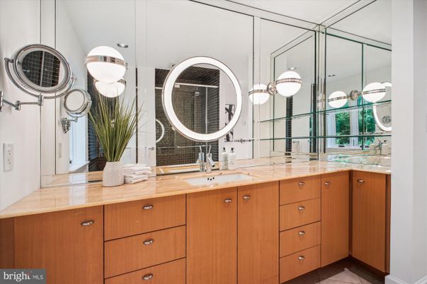 Bathroom, Dual Sink Vanities, Glass Shower, Interior