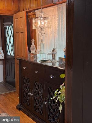 Chandelier, Interior, Wood Texture Flooring
