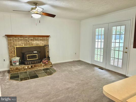 Empty room, Fireplace, Interior
