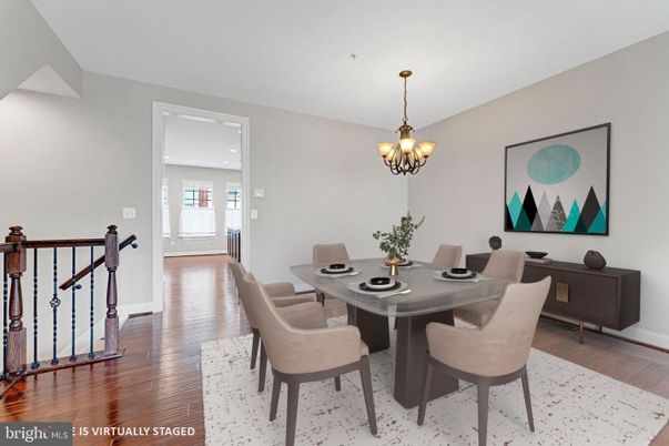 Chandelier, Dining room, Interior, Recessed Lighting, Wood Texture Flooring