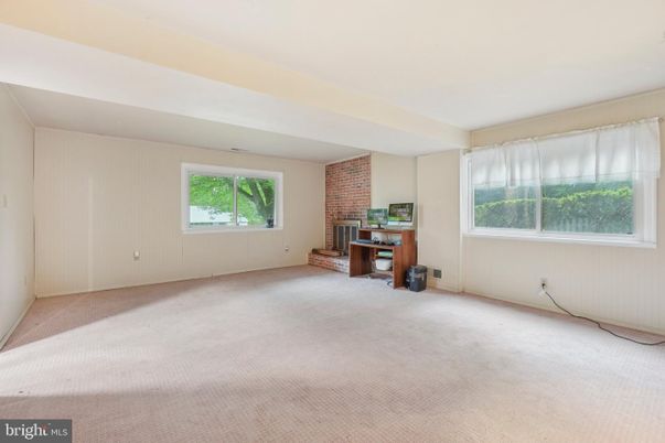 Empty room, Fireplace, Home Office, Interior, Stone Walls