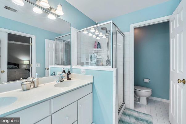 Bathroom, Dual Sink Vanities, Glass Shower, Interior