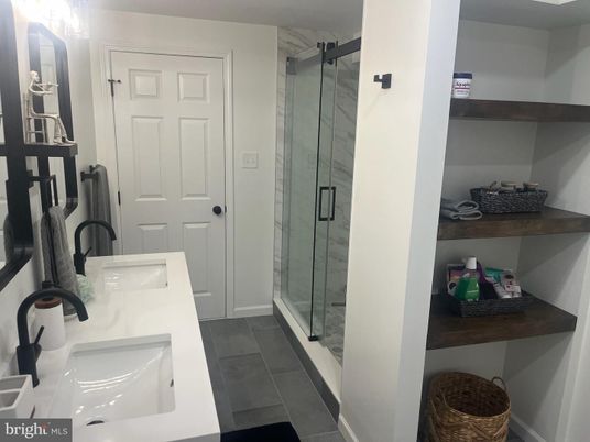 Bathroom, Dual Sink Vanities, Glass Shower, Interior