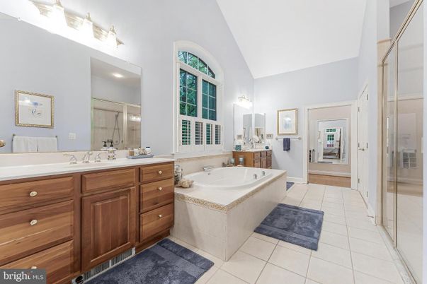 Bathroom, Dual Sink Vanities, Glass Shower, Interior