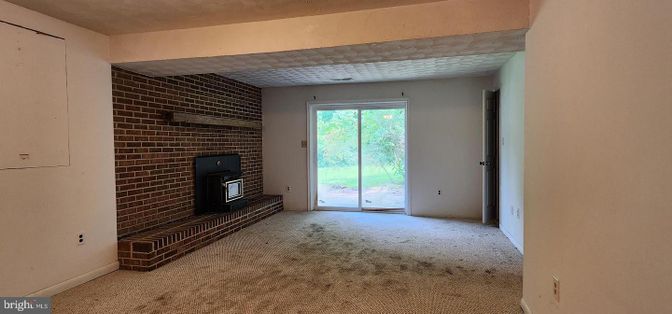 Empty room, Fireplace, Interior, Stone Walls