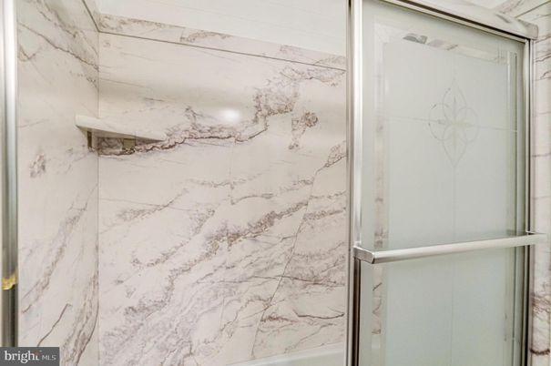 Bathroom, Glass Shower, Interior, Marble Walls