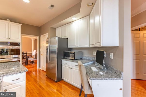 Dining room, Interior, Kitchen, Recessed Lighting, Stainless Steel Appliances, Wood Texture Flooring