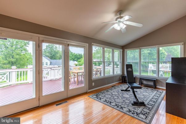 Fitness Equipment, Interior, Sun Room, Wood Texture Flooring