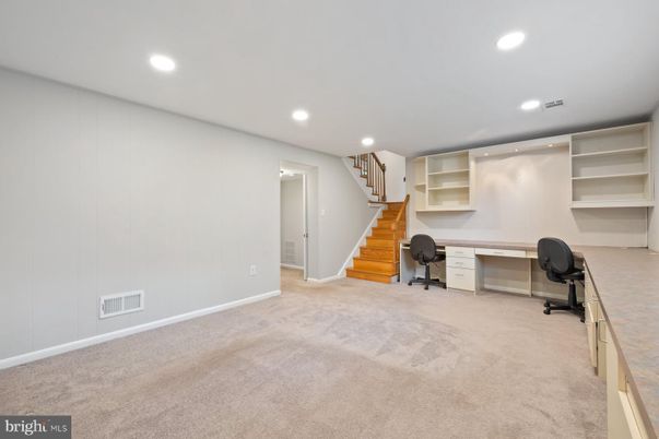Home Office, Interior, Recessed Lighting