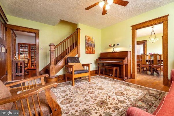 Dining room, Interior, Pendant Lights, Piano, Wood Texture Flooring