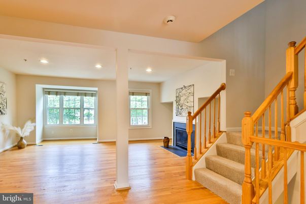 Fireplace, Interior, Recessed Lighting, Wood Texture Flooring