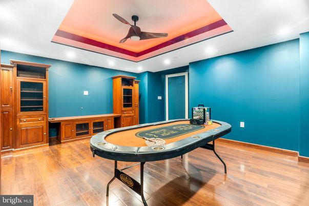 Game Room, Interior, Recessed Lighting, Wood Texture Flooring
