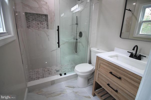 Bathroom, Glass Shower, Interior, Marble, Marble Walls