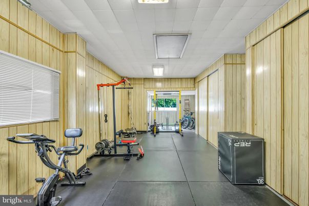 Fitness Equipment, Interior, Wooden Walls