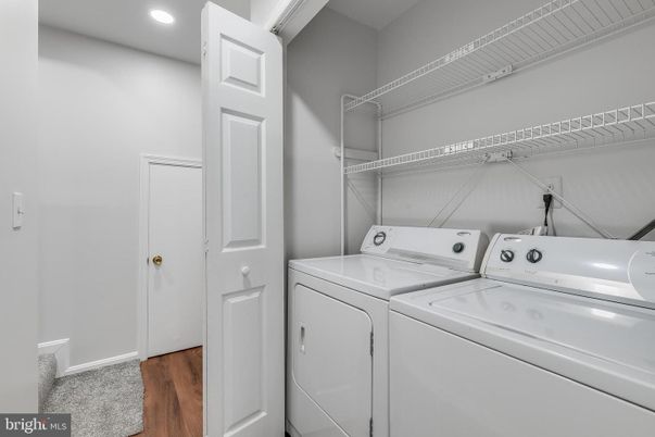 Interior, Recessed Lighting, Utility Closets, Washer, Wood Texture Flooring