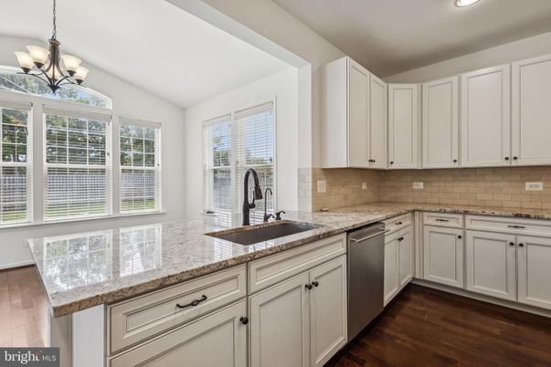 Chandelier, Interior, Kitchen, Recessed Lighting, Wood Texture Flooring