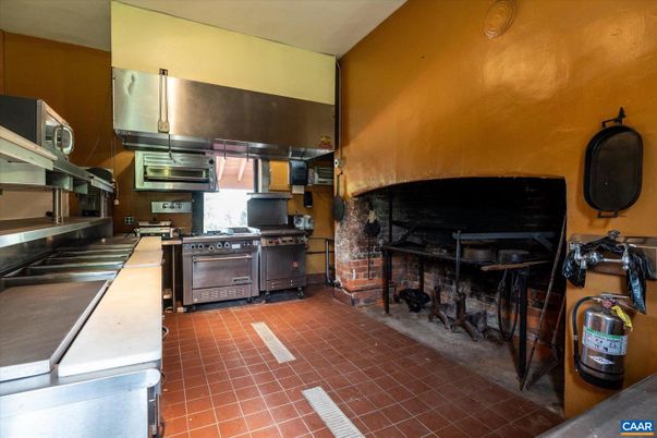 Fireplace, Interior, Kitchen, Stainless Steel Appliances