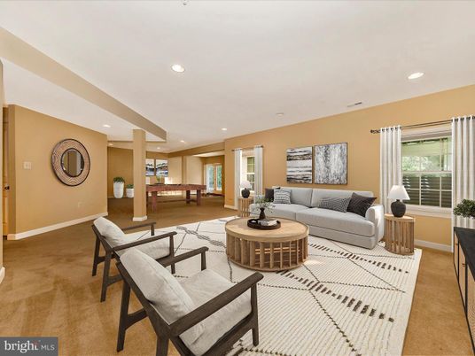 Interior, Living room, Recessed Lighting