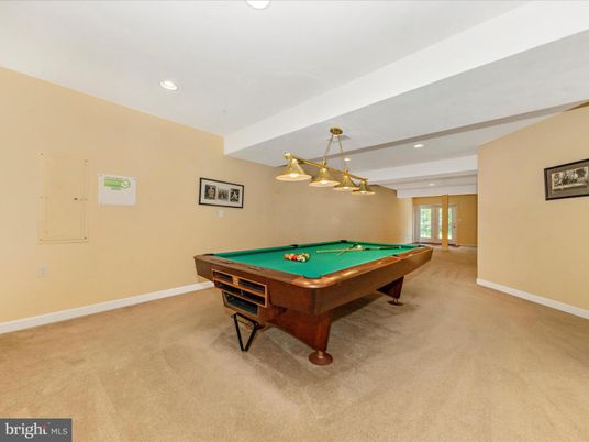 Billiard Table, Game Room, Interior, Pendant Lights, Recessed Lighting