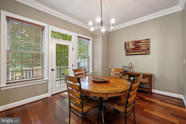 Chandelier, Dining room, Interior, Pendant Lights, Wood Texture Flooring