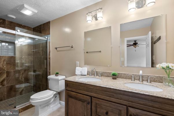 Bathroom, Dual Sink Vanities, Glass Shower, Interior