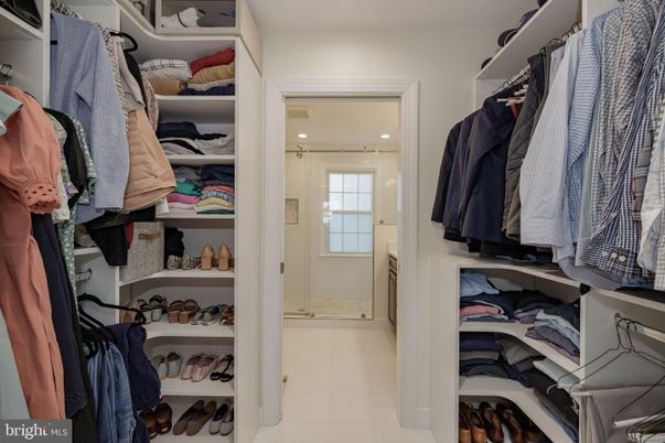 Bathroom, Glass Shower, Interior, Recessed Lighting, Walk-in Closets