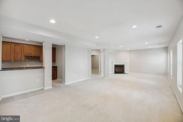 Empty room, Fireplace, Interior, Recessed Lighting