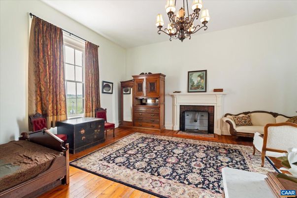 Chandelier, Fireplace, Interior, Wood Texture Flooring