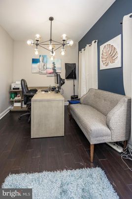 Home Office, Interior, Pendant Lights, Wood Texture Flooring